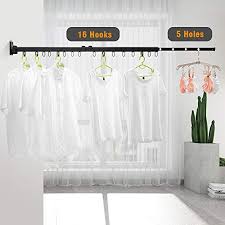 Foldable wall hanger for clothes. Besy Wall Mounted Folding Clothes Hanger Indoor Outdoor Adjustable Clothes Drying Rack Retractable Expandable Dry Hanger For Laundry Room Storage Organiser Closet Matte Black Aluminum Pricepulse