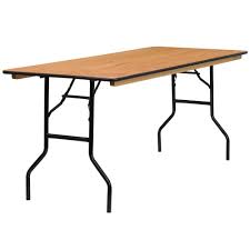 Flash Furniture 6 Foot Rectangular Wood Folding Banquet Table With Clear Coated Finished Top In 2020 Folding Table Flash Furniture Banquet Tables