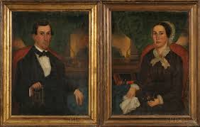 Sold at auction Gloria Welby Fisher (American, Mid-19th Century) Pair of  Portraits of Samuel Bender and His First Wife, Margaret. Auction Number  2538B Lot Number 446