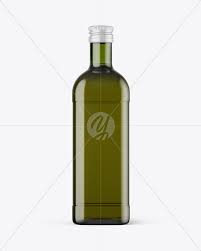 Green Glass Olive Oil Bottle Mockup In Bottle Mockups On Yellow Images Object Mockups