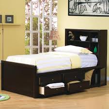 Side rail with 3 storage cubbies. Coaster Phoenix Full Bookcase Bed With Underbed Storage Value City Furniture Bookcase Beds