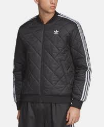 Adidas Men S Originals Adicolor Sst Quilted Bomber Jacket Black Xl Quilted Bomber Jacket Quilted Bomber Adidas Men