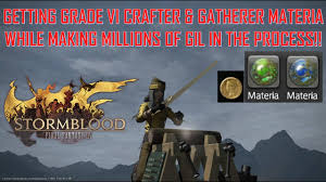 Currently i'm looking for ways to make gil i've looked up a few videos but they all seem to be aimed at more experienced players.which i am not. Final Fantasy Xiv Sb Grade Vi Craft Gather Materia Farming Making Gil In The Process Youtube