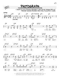 Photograph Sheet Music Def Leppard Real Book Melody Lyrics Chords