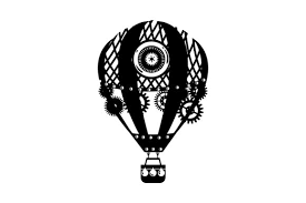 Download Steampunk Hot Air Balloon Svg Cut File By Creative Fabrica Crafts Creative Fabrica PSD Mockup Templates