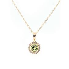 It was once believed that the green peridot crystals found in volcanic ashes were the tears of the volcano goddess, pele. Lauray S Signature Collection August Birthstone Peridot Necklace Lauray S The Diamond Center