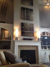 Lamps And Art On The Tall Fireplace Mantel Fireplaceideas Home Ceiling Home Fireplace Tall Ceilings