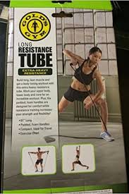 Golds Gym Extra Heavy Long Resistance Tube With Exercise