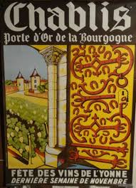 Affiche Ancienne Vin Chablis Bourgogne Affiches Anciennes Affiches Retro Affiche De Voyage Vintage