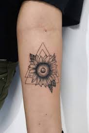 Black and grey sunflower tattoos on forearm. Tatto Wallpapers Sunflower Tattoos Designs