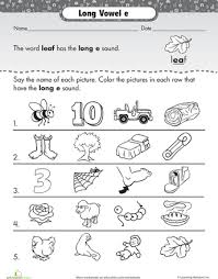 Learning Long Vowels Long E Worksheet Education Com Vowel Worksheets Long Vowels Long Vowel Sounds Worksheets
