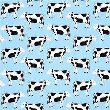 Blue Robert Kaufman Fabric Menagerie With Cow Cow Print Wallpaper Cow Wallpaper Animated Cow