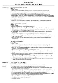Technical Engineer Resume Samples Velvet Jobs