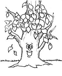 Leaves, fruits and flowers are very popular as coloring page subjects as they are very educative as well as interesting, allowing kids to learn a lot about drawing. Happy Tree Autumn Leaf Coloring Page Download U0026 Print Online Coloring Pages For Free Color Coloring Pages