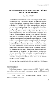 Read online quran surah no. Pdf Metode Pengajaran Dalam Qs An Nahl Mazroatus Saadah Academia Edu