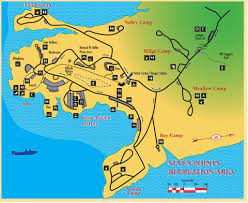 The first night of reservation or the site will be subject. Seven Points Recreation Area Maplets