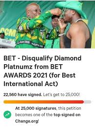 Et, which you can watch on etlive.com and. Tuma Licious On Twitter 25 000 22 560 2 440 Signatures To Go Nobetaward4diamond Nobetaward4diamond Nobetaward4diamond Bet Awards Bet Disqualify Diamond Platnumz From Bet Awards 2021 For Best International Act Sign