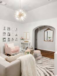 I also love the modular furniture! Room Reveal Transitional Girly Teen Lounge Shannon Gold Design