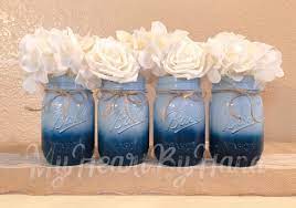 Blue Baby Shower Mason Jars Boy Baby Shower Centerpieces Navy Blue Elephant Baby Shower Centerpieces Mason Jar Centerpieces Baby Shower Mason Jar Baby Shower