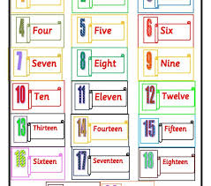 year 1 number in words display chart star worksheets