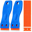 Amazon.com: KUSUFEFI Plastic Razor Blade Scraper, 2PCS Scraper ...