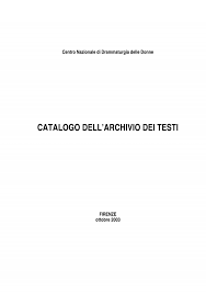 CATALOGO DELLARCHIVIO DEI TESTI - Donne.toscana.it