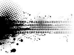 Grunge De Los Neumaticos Pistas De Fondo Tire Tracks Trash Polka Stock Illustration