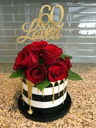 Black And Gold Drip Cake With Flowers Birthday Cake 40th Sweet 16 65 Ideas Red Birthday Cakes Wedding Cake Red 60th Birthday Cakes