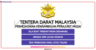 Pendaftaran dibuka kepada seluruh warga negara indonesia yang sudah lulus dari sma/ma/smk baik negeri maupun swasta dengan. Jawatan Kosong Terkini Angkatan Tentera Malaysia Atm Pengambilan Perajurit Muda Tentera Darat Kerja Kosong Kerajaan Swasta