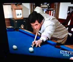 Columbo Plays Pool Peter Falk Was Said To Be A Good Shot Despite Only Having One Functional Eye Play Pool Billiards Pool Accessories