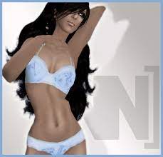 Items from or related to the continent of asia: Second Life Marketplace Nn Asian Silk Dessous Blue