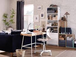 Get The Perfect Space For Work Study And Hobbies Living Room Office Desk In Living Room Ikea Home Office
