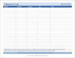 Free Printable Password Log Landscape Pdf From Vertex42 Com Password Keeper Printable Printable Password Log Password Printable