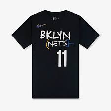 Jersey basket swingman nba brooklyn nets kyrie irving hitam city logo. Kyrie Irving Brooklyn Nets City Edition T Shirt Black Throwback