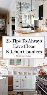 The 23 Smartest Tips To Keep Your Kitchen Counters Cleaner Forever Clean Kitchen Counter Kitchen Counter Decor Kitchen Design Small