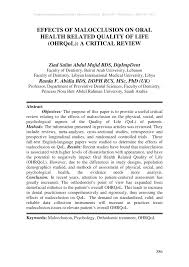 Netflix's deadly illusions is total trash, and not in a fun way. Pdf Effects Of Malocclusion On Oral Health Related Quality Of Life Ohrqol A Critical Review
