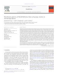 Geo 101, april 24, 2014 finish soil formation factors soil classification. Pdf Distribution Patterns Of World Reference Base Soil Groups Relative To Soil Forming Factors Geovanni A O Academia Edu