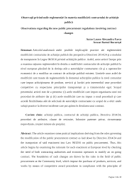 Posibilități de negociere a contractului de achiziție publică 1. Pdf Articol Modificarea Contractului 25092017