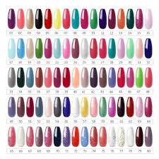 The nails have different designs including ombre dark pink colour Amazon Com 80 Pcs Gel Nail Polish Set Soak Off Uv Gel Nail Polish Glitter Black Nude White Pink Red Grey Blue Green Silver White Colors Gel Nail Art Manicure Kits Gift