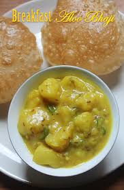 Puri Bhaji Recipe Breakfast Aloo Bhaji Recipe Aloo Bhaji Without Onions Garlic Yummy Tummy Breakfast Recipes Indian Bhaji Recipe Recipes