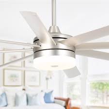 Get the best deals on ceiling fans with remote control. 70 Inch Large Nickel Reversible 8 Blade Led Ceiling Fan With Remote 70 In Overstock 31825467