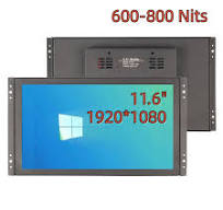 OEM ODM 11.6 Inch High Brightness 800 Nits IPS 1920*1080 HDMI VGA Non Touch  Screen Display Metal Case TFT Open Frame Embedded Industrial LCD Monitor