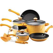 Paula Deen Nonstick Cookware Set Red Walmart Com Pots And Pans Sets Cookware Set Nonstick Cookware