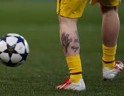 Lionel messi shows off his new leg tattoos during argentina trainingcredit: Lionel Messi S 18 Tattoos Their Meanings Body Art Guru