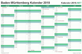 Im laufe des jahres 2021, gibt es 365 tage, 253 arbeitstage, 12 feiertage, 104 wochenendtage. Kalender 2018 Baden Wurttemberg