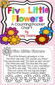 Five Little Flowers Pocket Chart Activity And Student Book