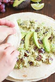 Avocado Chicken Salad Wrap Yummy Healthy Easy