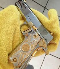 Custom Black And Gold 1911 Pin On Pistolas Colt