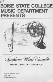BOISE STATE COLLEGE MUSIC DEPARTMENT PRESENTS