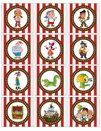 Printable Jake And The Neverland Pirates Stickers Pirate Theme Party Pirate Cupcake Pirate Birthday Party